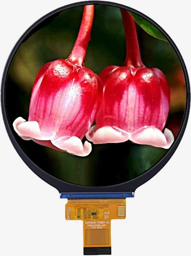 3,4 inç Küçük Yuvarlak Dokunmatik IPS LCD Ekran 87,6*87,6 mm 350nit Parlaklık